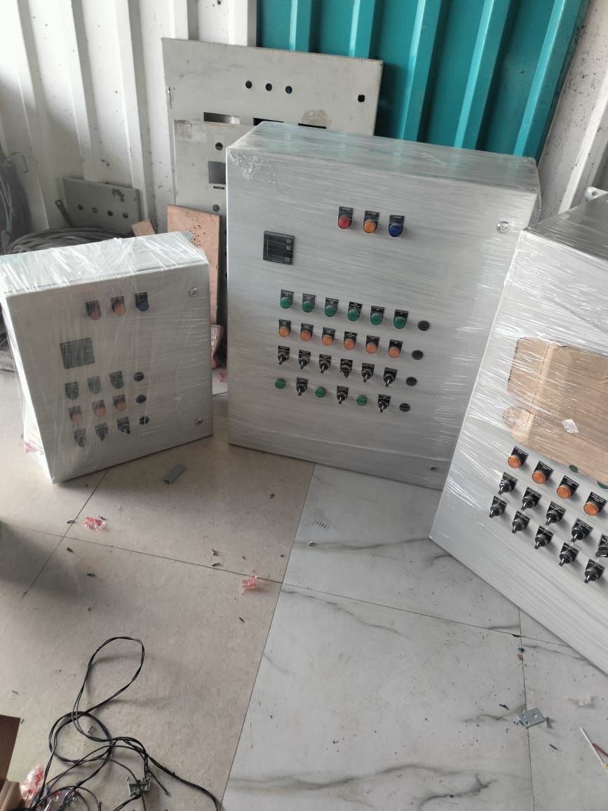 Large MCC panel with multiple feeder sections